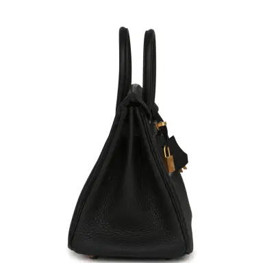 HERMÈS Hermes Birkin 25 Black Togo Brushed Gold Hardware | Thumbnail 3 HERMÈS Hermes Birkin 25 Black Togo Brushed Gold Hardware | Thumbnail 3