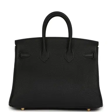 HERMÈS Hermes Birkin 25 Black Togo Brushed Gold Hardware | Thumbnail 4 HERMÈS Hermes Birkin 25 Black Togo Brushed Gold Hardware | Thumbnail 4