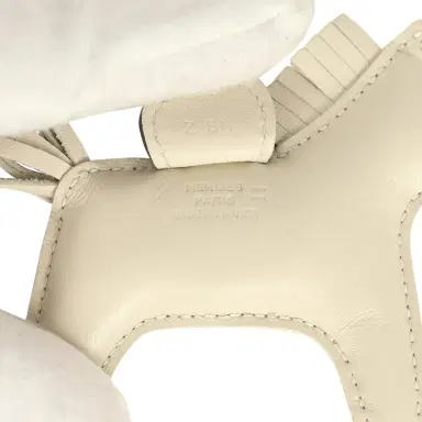 HERMÈS Hermes Rodeo Bag Charm PM Craie Milo Lambskin Ombre Varanus Salvator Lizard Touch | Thumbnail 3