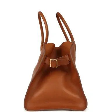 The Row The Row Soft Margaux 15 Bag Cuir Saddle Leather Gold Hardware | Thumbnail 3 The Row The Row Soft Margaux 15 Bag Cuir Saddle Leather Gold Hardware | Thumbnail 3