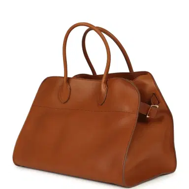 The Row The Row Soft Margaux 15 Bag Cuir Saddle Leather Gold Hardware | Thumbnail 5 The Row The Row Soft Margaux 15 Bag Cuir Saddle Leather Gold Hardware | Thumbnail 5