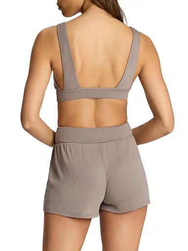 Commando Women's Better Than Basic Cotton-Blend Rib-Knit Shorts - Truffle | Thumbnail 5 Commando Women's Better Than Basic Cotton-Blend Rib-Knit Shorts - Truffle | Thumbnail 5