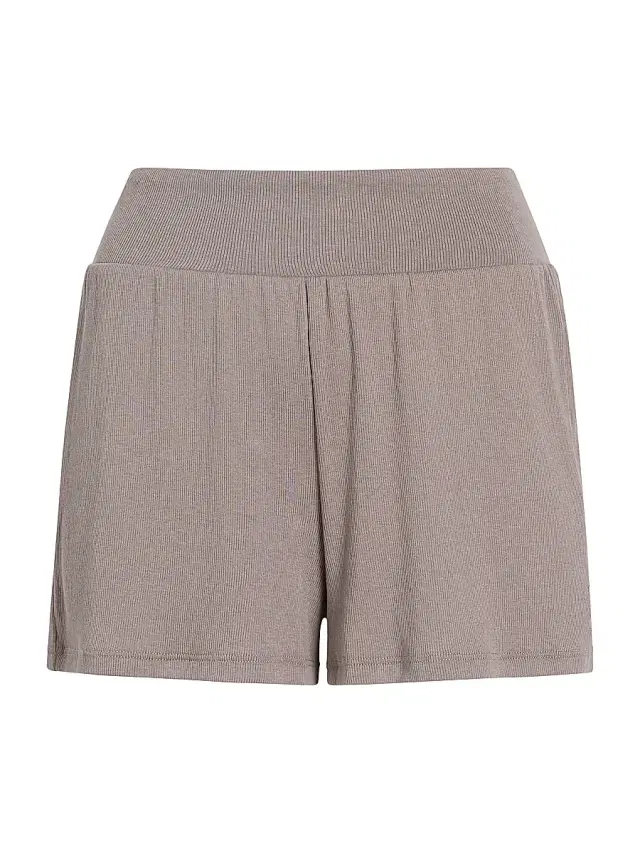 Commando Women's Better Than Basic Cotton-Blend Rib-Knit Shorts - Truffle