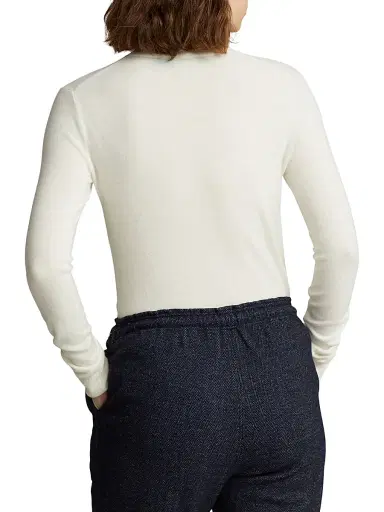 Polo Ralph Lauren Women's Cashmere Turtleneck Sweater - Cream | Thumbnail 3 Polo Ralph Lauren Women's Cashmere Turtleneck Sweater - Cream | Thumbnail 3