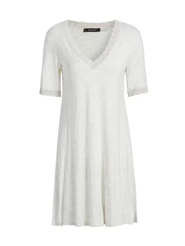 Natori Women's Feathers Essentials Lace-Trim A-line Minidress - Grey - Size XL