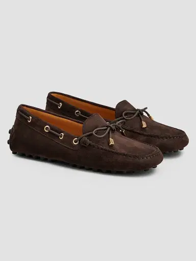 Tod's Women's Grommet Suede Driving Loafers - Palissandro - Size 11 | Thumbnail 5 Tod's Women's Grommet Suede Driving Loafers - Palissandro - Size 11 | Thumbnail 5
