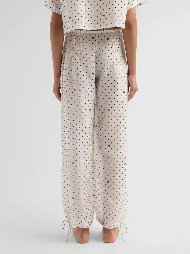 Kiki de Montparnasse Women's High Summer Kiki Point Pants - Ivory And Black | Thumbnail 3 Kiki de Montparnasse Women's High Summer Kiki Point Pants - Ivory And Black | Thumbnail 3