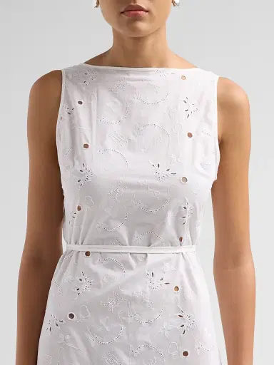 Kiki de Montparnasse Women's High Summer Simone Linen-Cotton Eyelet Maxi Dress - Ivory - Size Large | Thumbnail 5 Kiki de Montparnasse Women's High Summer Simone Linen-Cotton Eyelet Maxi Dress - Ivory - Size Large | Thumbnail 5