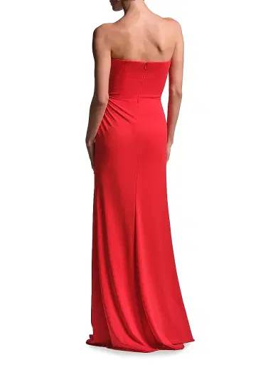 BCBGMAXAZRIA Women's Stella Twisted Strapless Gown - Flame | Thumbnail 5
