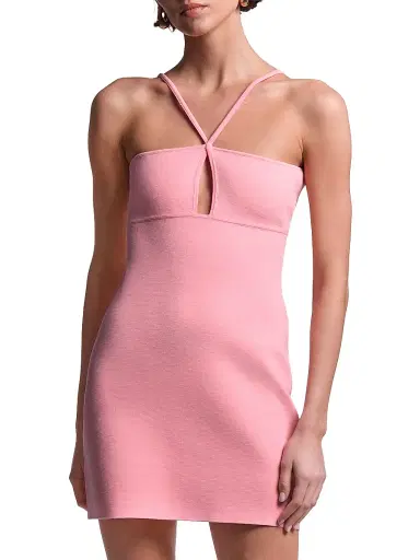 BCBGMAXAZRIA Women's Josette Keyhole-Neck Mini Dress - Candy Pink | Thumbnail 2