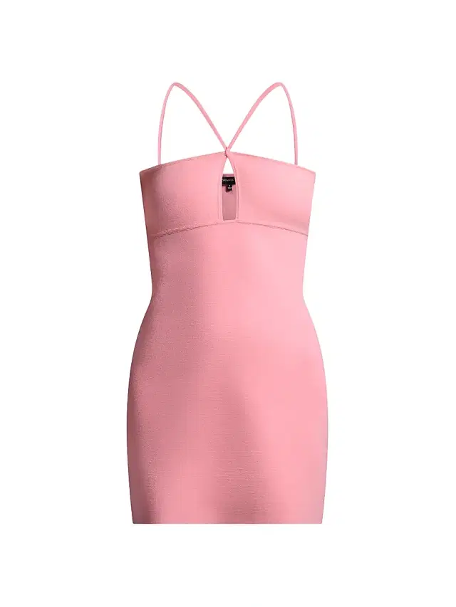 BCBGMAXAZRIA Women's Josette Keyhole-Neck Mini Dress - Candy Pink