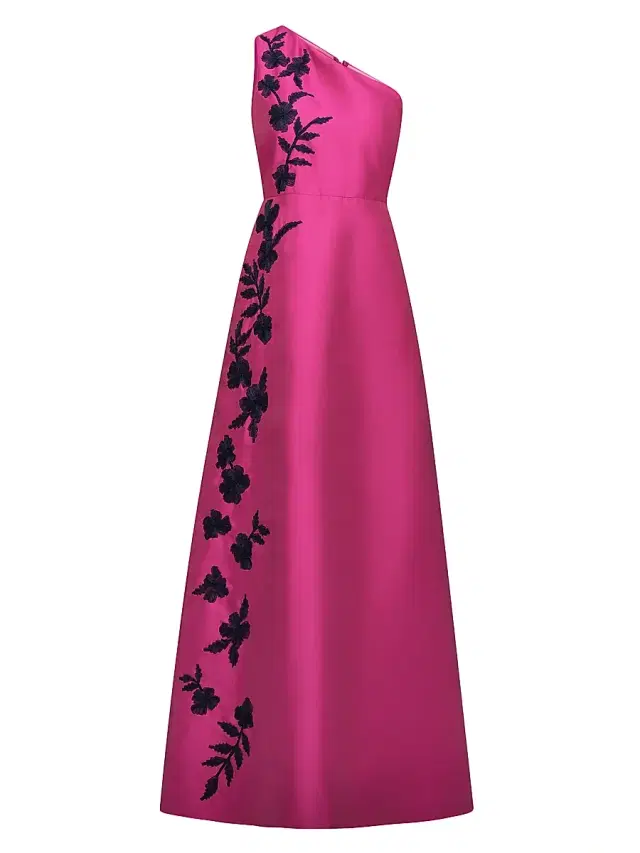 Kay Unger Women's Madelyn Embroidered A-Line Gown - Aster
