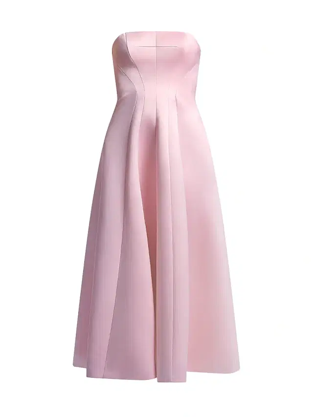 BCBGMAXAZRIA Women's Lilly Pleated A-Line Maxi Dress - Quartz Pink