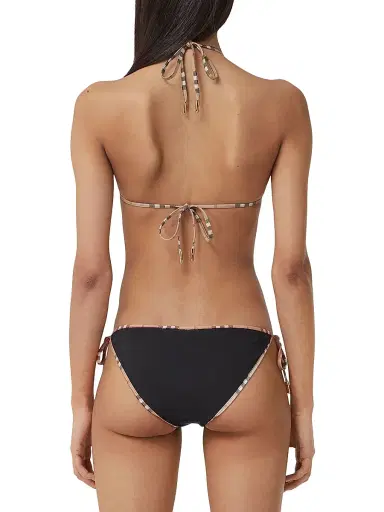 Burberry Women's Mata Check-Trim Triangle Bikini Set - Black | Thumbnail 5 Burberry Women's Mata Check-Trim Triangle Bikini Set - Black | Thumbnail 5