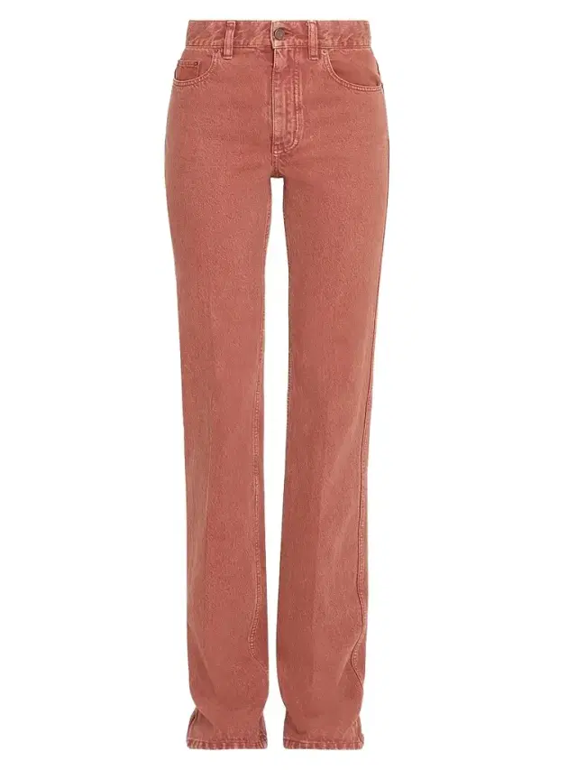 Chloé Women's Cotton Straight-Leg Jeans - Crimson Brown