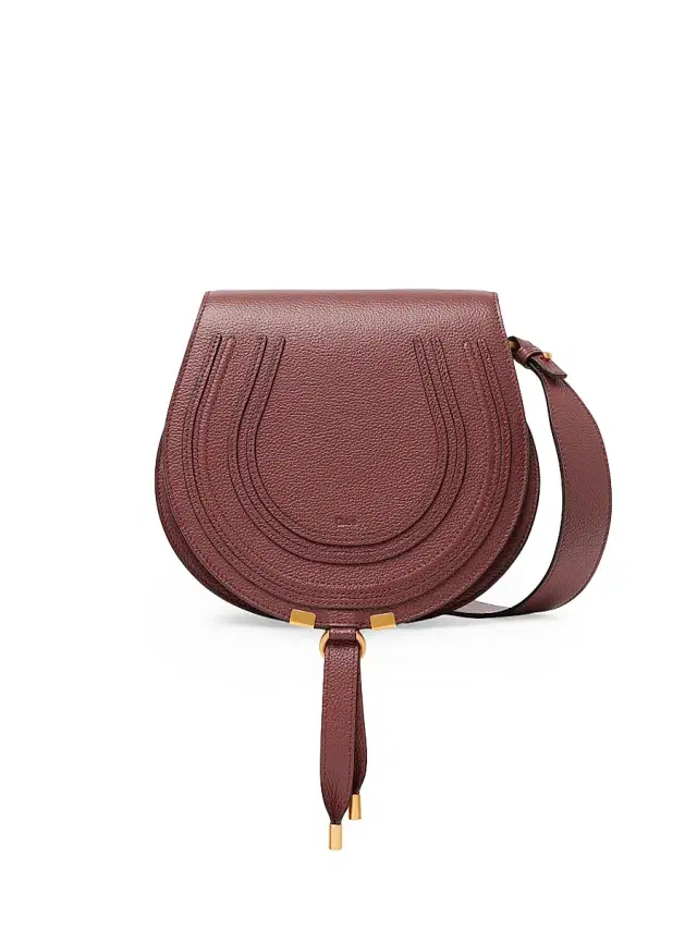 Chloé Women's Marcie Leather Saddle Bag - Crafty Brown