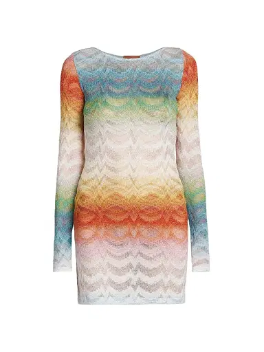 Missoni Women's Long-Sleeve Cover-Up Dress - Size 8 | Thumbnail 1