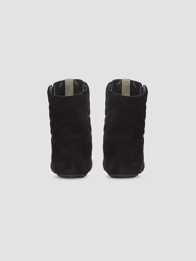 Rick Owens Men's Quilted Minimal Suede High-Top Sneakers - Black - Size 13 | Thumbnail 3