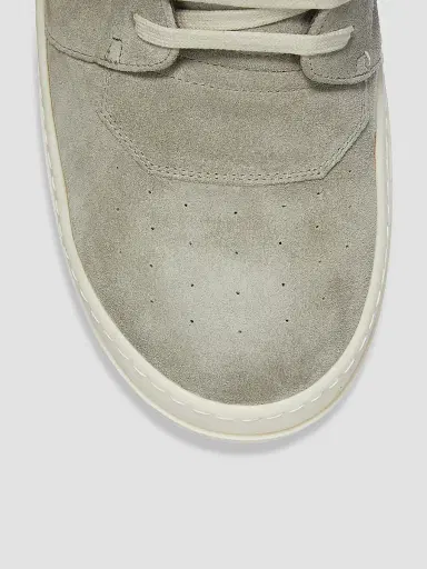 Rick Owens Men's Geobasket Suede High-Top Sneakers - Black Milk - Size 13 | Thumbnail 6 Rick Owens Men's Geobasket Suede High-Top Sneakers - Black Milk - Size 13 | Thumbnail 6