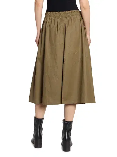 MM6 MAISON MARGIELA Women's Stretch-Cotton Trench Midi Skirt - Khaki - Size 8 | Thumbnail 5