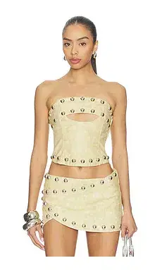 Jaded London Corset With Oversized Studs