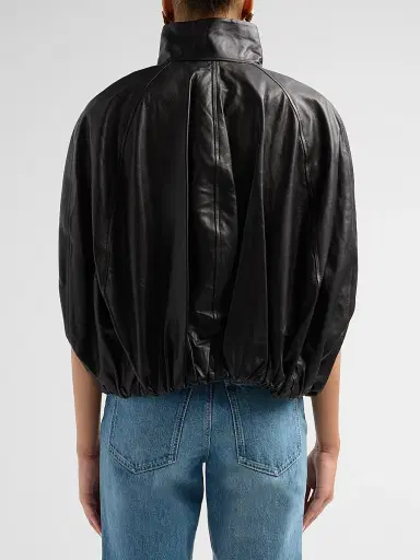 Simkhai Women's Jada Leather Cape Jacket - Black - Size Medium | Thumbnail 3