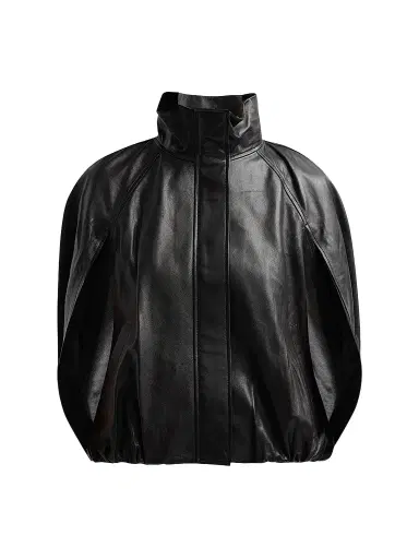 Simkhai Women's Jada Leather Cape Jacket - Black - Size Medium | Thumbnail 1