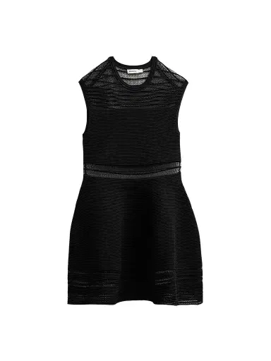Simkhai Women's Esri Mesh Knit Mini Dress - Black - Size XL | Thumbnail 1