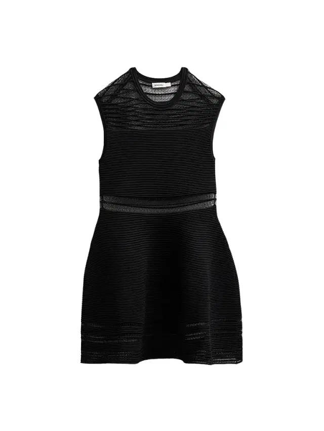 SIMKHAI Women's Esri Mesh Knit Mini Dress - Black