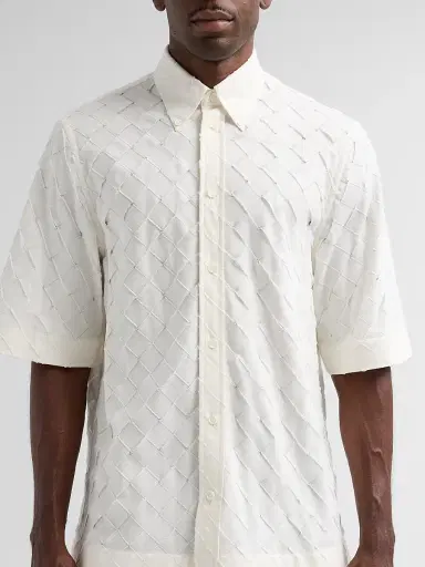 Bottega Veneta Men's Intrecciato Cotton Poplin Shirt | Thumbnail 5 Bottega Veneta Men's Intrecciato Cotton Poplin Shirt | Thumbnail 5