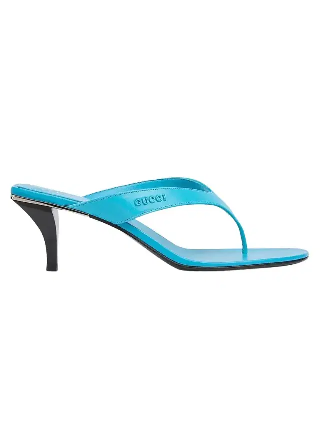 Gucci Women's Vittoria 55MM Leather Thong Sandals - Twilight Blue