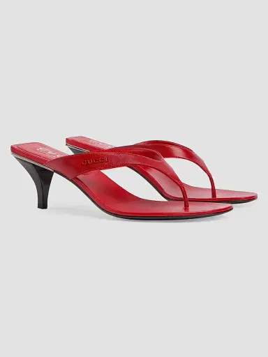 Gucci Women's Vittoria 55MM Leather Thong Sandals | Thumbnail 3