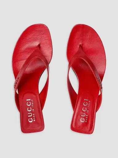 Gucci Women's Vittoria 55MM Leather Thong Sandals | Thumbnail 4