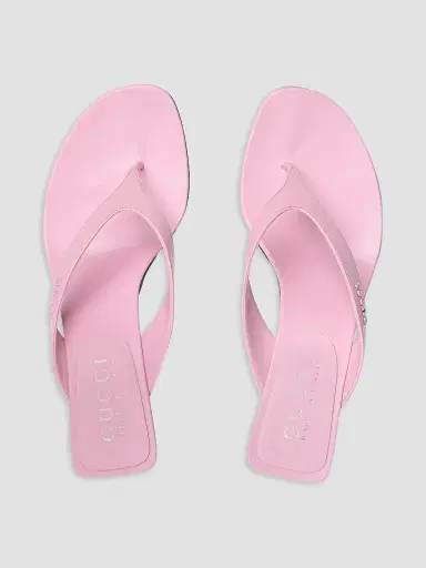Gucci Women's Vittoria 55MM Leather Thong Sandals - Sugar Pink | Thumbnail 5