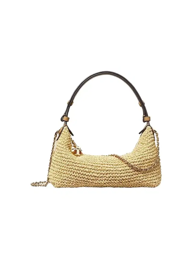 Tory Burch Women's Fleming Crochet Raffia Pochette - Natural