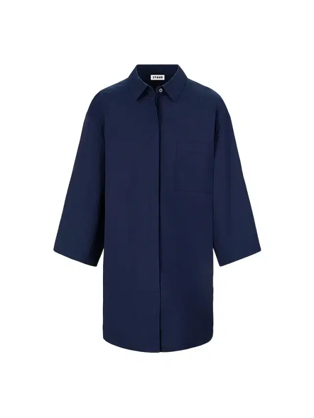 Staud Women's Nico Stretch Cotton Shirtdress - Navy