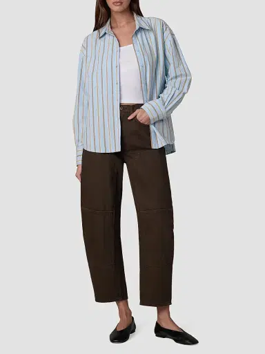 Joe's Jeans Women's The Cinched Waist Shirt - Sky Stripe | Thumbnail 2