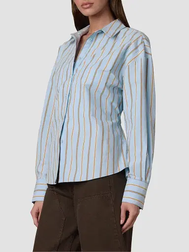Joe's Jeans Women's The Cinched Waist Shirt - Sky Stripe | Thumbnail 7