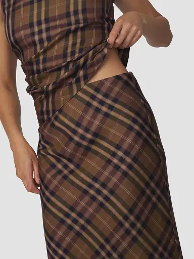 Joe's Jeans Women's The Ines Plaid Midi Skirt | Thumbnail 4 Joe's Jeans Women's The Ines Plaid Midi Skirt | Thumbnail 4
