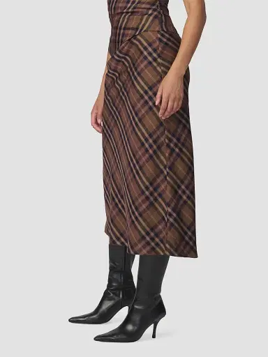Joe's Jeans Women's The Ines Plaid Midi Skirt | Thumbnail 5 Joe's Jeans Women's The Ines Plaid Midi Skirt | Thumbnail 5