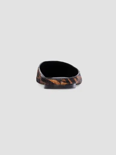 Black Suede Studio Women's Lucia Flats - Brown Zebra Pony Hair - Size 12 | Thumbnail 4