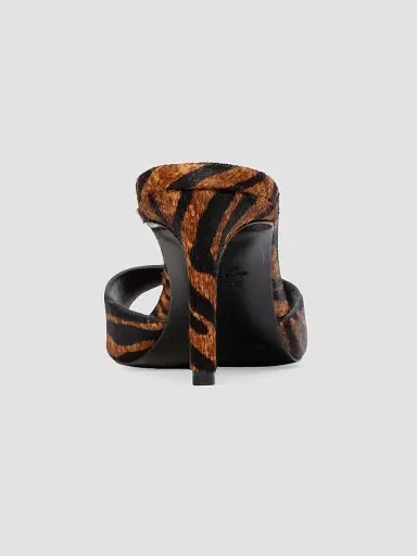 Black Suede Studio Women's Freddie 70MM Pony Hair Mules | Thumbnail 4