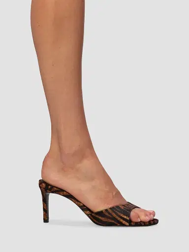 Black Suede Studio Women's Freddie 70MM Pony Hair Mules | Thumbnail 5