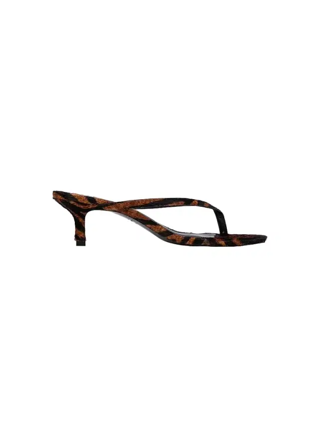 Black Suede Studio Women's Tash 50MM Pony Hair Sandals - Brown Zebra