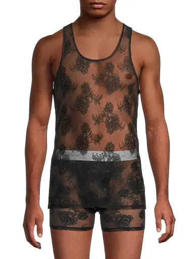 Fleur du Mal Women's Bouquet Floral Lace Tank Top - Black | Thumbnail 4 Fleur du Mal Women's Bouquet Floral Lace Tank Top - Black | Thumbnail 4