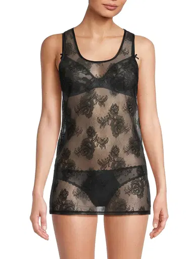 Fleur du Mal Women's Bouquet Floral Lace Tank Top - Black | Thumbnail 6 Fleur du Mal Women's Bouquet Floral Lace Tank Top - Black | Thumbnail 6