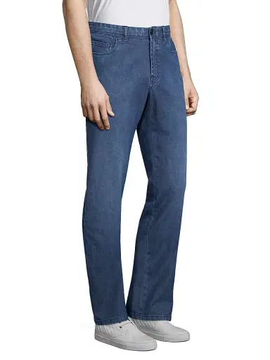 Brioni Men's Essential Boot Cut Fit Jeans - Navy | Thumbnail 4