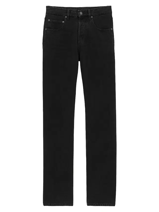 Saint Laurent Men's Baggy Jeans in Denim - Plain Carbon Black
