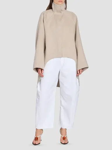 Alaïa Women's Asymmetric Double-Faced Cashmere Coat | Thumbnail 2 Alaïa Women's Asymmetric Double-Faced Cashmere Coat | Thumbnail 2