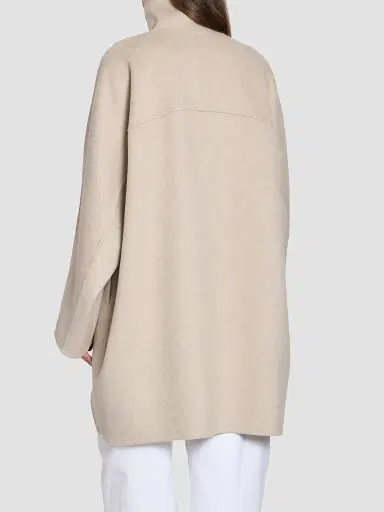 Alaïa Women's Asymmetric Double-Faced Cashmere Coat | Thumbnail 3 Alaïa Women's Asymmetric Double-Faced Cashmere Coat | Thumbnail 3